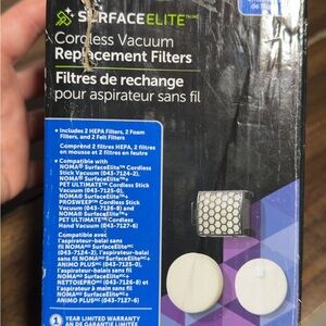 SurfaceElite Cordless Vacuum Replacement Filters - Black & White